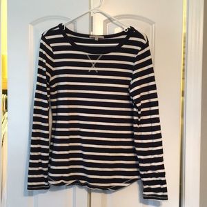 Gap Navy & White Striped Sweater